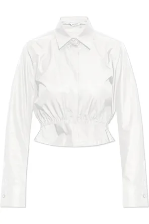 Max Mara Blouses & Shirts, Dames, Wit, XS, Katoen, Falster Cropped Shirt