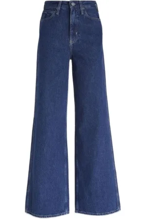 Calvin Klein Jeans, Dames, Blauw, W26, Katoen, Wide Leg Jeans