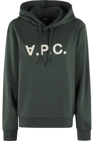 A.P.C. Sweatshirts & Hoodies, Dames, Groen, 2Xs, Katoen, Standard Grand Hoodie
