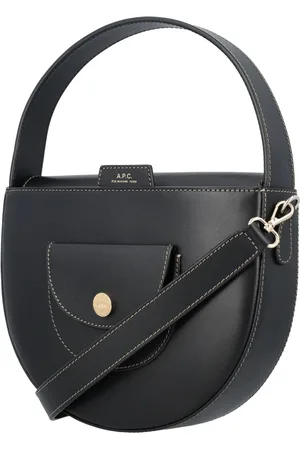 A.P.C. Tassen, Dames, Zwart, ONE Size, Leer, Pocket Kleine Schoudertas