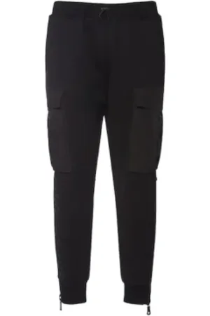 Dsquared2 Broeken, Heren, Zwart, M, Katoen, Monochrome Cargo Broek