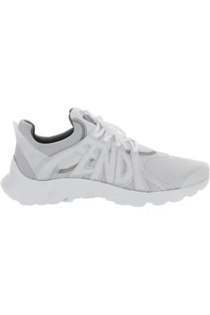 Fendi Schoenen, Heren, Wit, 40 EU, Polyester, Runner Lettering Sneakers