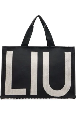 Liu Jo Tassen, Dames, Veelkleurig, ONE Size, Katoen, Jacquard Monogram Tote Bag