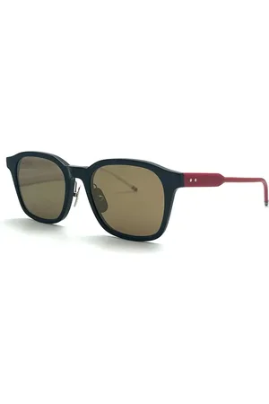 Thom Browne Accessoires, Heren, Blauw, ONE Size, Rechthoekige zonnebril