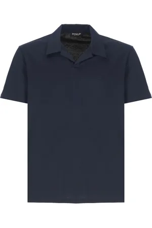 Dondup Tops, Heren, Blauw, XL, Katoen, Blauw Katoenen Poloshirt