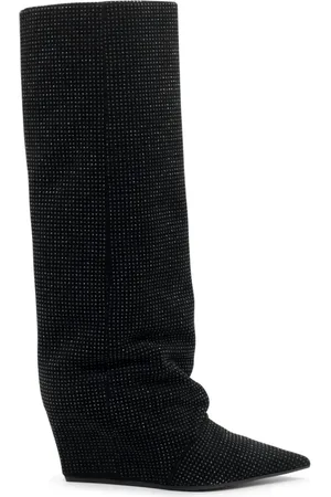 vic matiè Schoenen, Dames, Zwart, 39 EU, Leer, Minimalistische buislaars Cocoon in zwart met fijne micronieten