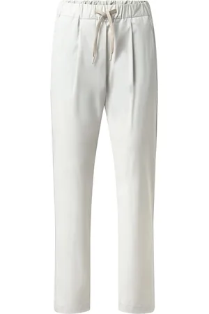HERNO Broeken, Dames, Wit, S, Elegante Lange Broek