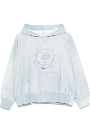 ERMANNO SCERVINO Sweatshirts & Hoodies, Dames, Blauw, S, Lichtblauwe Sweater met French Terry