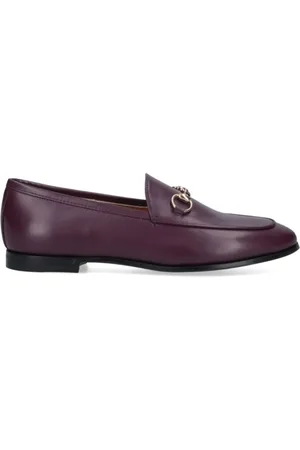 Gucci Schoenen, Dames, Paars, 40 EU, Paarse Slip-On Horsebit Detail Schoenen