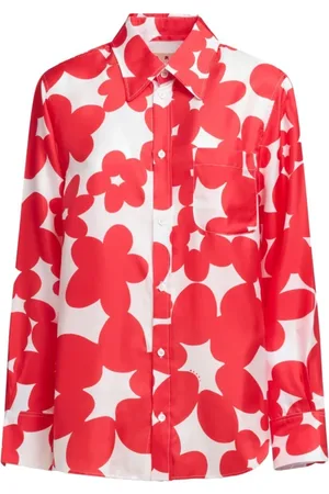 Marni Blouses & Shirts, Dames, Rood, XS, Dillies Zijden Blouse