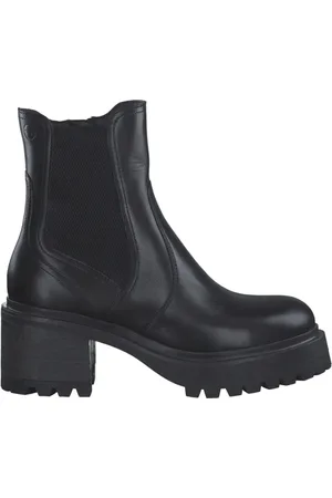 Tamaris Schoenen, Dames, Zwart, 36 EU, Leer, Leren Bootie