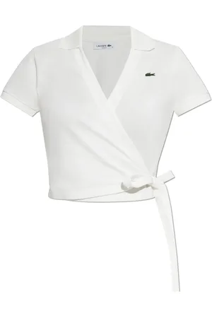 Lacoste Tops, Dames, Wit, S, Katoen, Tied polo