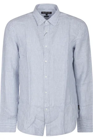 Michael Kors Overhemden, Heren, Blauw, S, Klassieke Hallo Lange Mouw Shirt