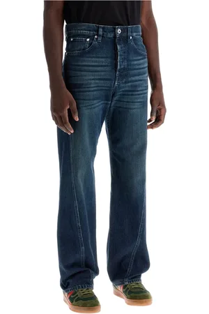 Lanvin Jeans, Heren, Blauw, W32, Denim, Twisted Seams Denim Jeans
