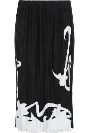Lanvin Rokken, Dames, Veelkleurig, S, Polyester, Geplooide Lange Rok
