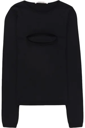 Stella McCartney Truien, Dames, Zwart, M, Polyester, Levels of Transparency Knit Top