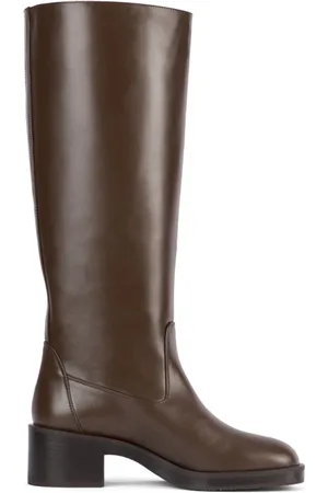 Stuart Weitzman Schoenen, Dames, Bruin, 39 1/2 EU, Leer, Kaia Hoge Laars