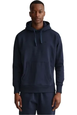 GANT Sweatshirts & Hoodies, Heren, Blauw, S, Katoen, Hooded Sweatshirt