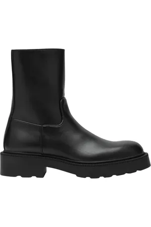 The Row Schoenen, Dames, Zwart, 36 EU, Leer, Nobilis Enkellaarsjes