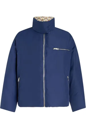Etro Jassen, Dames, Blauw, S, Polyester, Gewatteerd Jasje