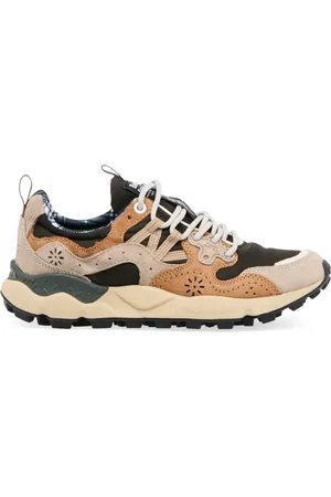 Flower Mountain Schoenen, Heren, Veelkleurig, 41 EU, Leer, Bruine Sneakers voor Outdoor Avonturen