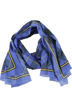 Burberry Accessoires, unisex, Blauw, ONE Size, Katoen, Stijlvolle Sjaal Collectie