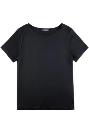 FAY Tops, Dames, Zwart, L, Klassiek poloshirt