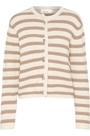 Karen by Simonsen Truien, Dames, , S, Katoen, Gestreepte Vest Simply Taupe