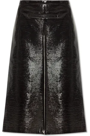 Courrèges Rokken, Dames, Zwart, S, Vinyl Midi Rok