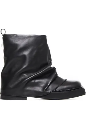 The Attico Schoenen, Dames, Zwart, 40 EU, Leer, Mini Robin Enkellaarsjes