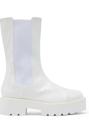 Stuart Weitzman Schoenen, Dames, Wit, 37 EU, Leer, Presley Ultralift Bootie