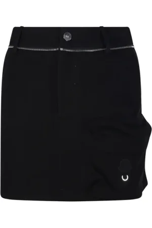 Moncler Rokken, Dames, Zwart, XS, Katoen, Zwarte Rokken voor Vrouwen