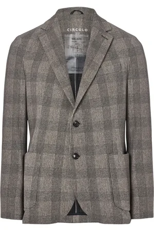 Circolo Jassen, Heren, Bruin, 2Xl, Geruite Beige Americana Jas