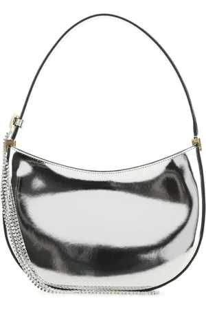 MAGDA BUTRYM Tassen, Dames, Grijs, ONE Size, Leer, Zilveren Leren Medium Vesna Handtas