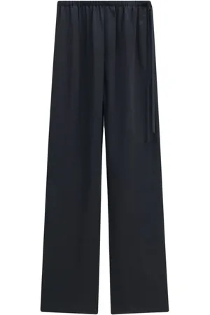 Filippa K Broeken, Dames, Zwart, S, Satijn, Zwarte Satijnen Broek met Wijde Pijpen
