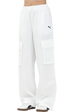PUMA Broeken, Dames, Wit, S, Cargo Broek Wit Avontuurlijke Geest