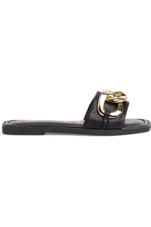 Tamaris Schoenen, Dames, Zwart, 39 EU, Leer, Comfortabele en Stijlvolle Slippers