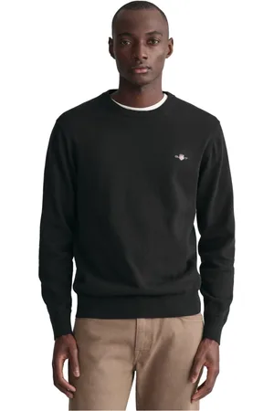 GANT Truien, Heren, Zwart, 5Xl, Rondgebreide trui
