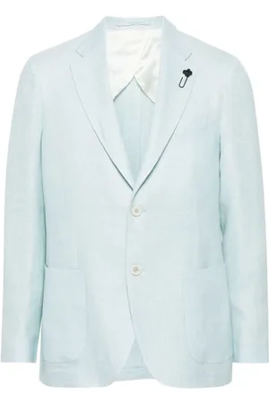LARDINI Jassen, Heren, Groen, XL, Wol, Speciale Single-Breasted Tailored Blazer