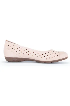 Gabor Schoenen, Dames, Roze, 42 1/2 EU, Suède, Hovercraft Ballerina Schoenen