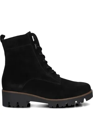 Gabor Schoenen, Dames, Zwart, 43 EU, Leer, Lace-up Boots 055