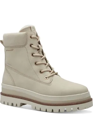 Tamaris Schoenen, Dames, , 36 EU, Ivory Lace Enkellaarsjes