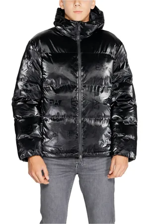 EA7 Jassen, Heren, Zwart, M, Polyester, Hooded Zip Jacket