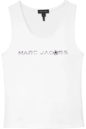 Marc Jacobs Tops, Dames, Wit, S, Katoen, Sequin Daisy Tank Top