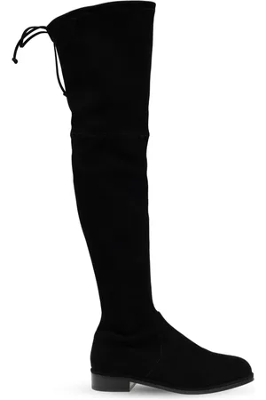 Stuart Weitzman Schoenen, Dames, Zwart, 39 1/2 EU, Suède, Lowland Laarzen