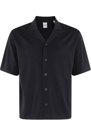 Aspesi Overhemden, Heren, Blauw, L, Katoen, Navy Katoenen Gebreide Overhemd