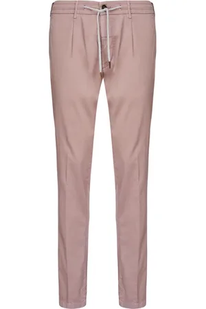 ELEVENTY Broeken, Heren, Roze, W31, Katoen, Slim-fit joggingbroek