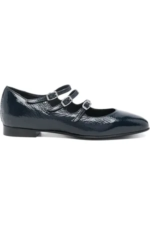 Carel Schoenen, Dames, Blauw, 38 EU, Leer, Marineblauwe Ballerina`s met Gespsluiting