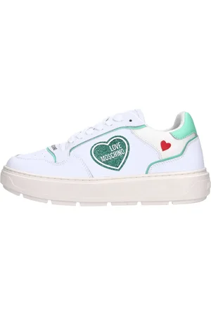 Moschino Schoenen, Dames, Wit, 40 EU, Leer, Sneakers Wit