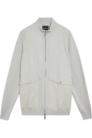 Lyle & Scott Jassen, Heren, Grijs, XS, Milano Hybrid Full Zip Gebreid Jasje